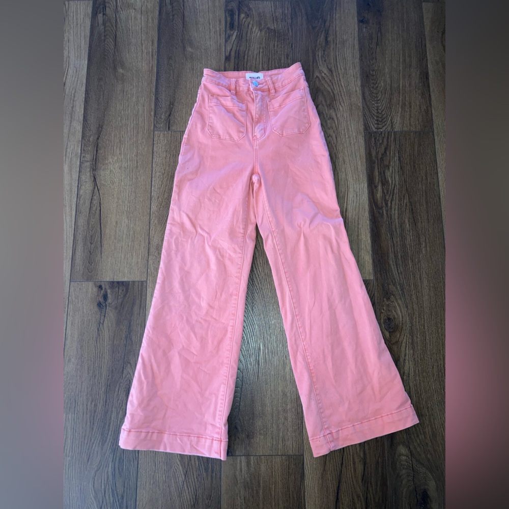 ROLLA'S women’s  Coral Pink Wide-Leg Pants size 24